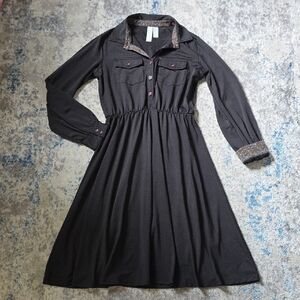 Matilda‎ Jane Paint By Numbers Women's Size Small Ink Blot Brown Dress